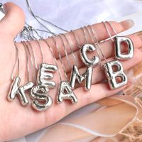Simple Style Classic Style Letter Copper Silver Plated Pendant Necklace In Bulk main image 8