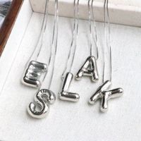 Simple Style Classic Style Letter Copper Silver Plated Pendant Necklace In Bulk main image 6