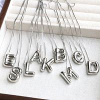Simple Style Classic Style Letter Copper Silver Plated Pendant Necklace In Bulk main image 1