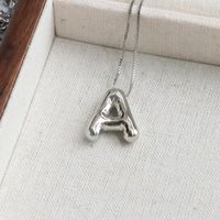 Simple Style Classic Style Letter Copper Silver Plated Pendant Necklace In Bulk sku image 2