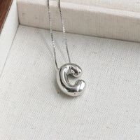 Simple Style Classic Style Letter Copper Silver Plated Pendant Necklace In Bulk sku image 4