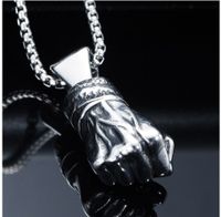 Hip Hop Hand Titan Stahl Polieren Männer Halskette Mit Anhänger sku image 3
