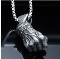 Hip Hop Hand Titan Stahl Polieren Männer Halskette Mit Anhänger sku image 4
