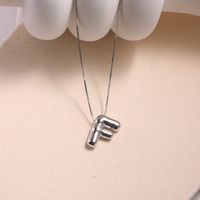 Simple Style Classic Style Letter Copper Silver Plated Pendant Necklace In Bulk sku image 7