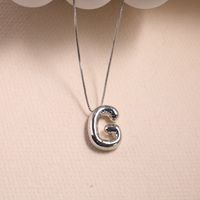 Vintage Style Letter Copper Plating Pendant Necklace sku image 7