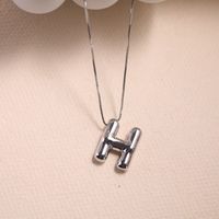 Simple Style Classic Style Letter Copper Silver Plated Pendant Necklace In Bulk sku image 9
