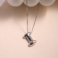 Simple Style Classic Style Letter Copper Silver Plated Pendant Necklace In Bulk sku image 10