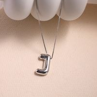 Simple Style Classic Style Letter Copper Silver Plated Pendant Necklace In Bulk sku image 11