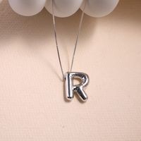 Simple Style Classic Style Letter Copper Silver Plated Pendant Necklace In Bulk sku image 18