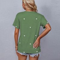 Women's T-shirt Short Sleeve T-shirts Printing Elegant Simple Style Heart Shape main image 8