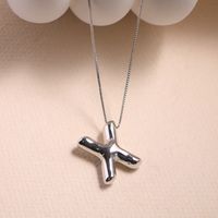 Vintage Style Letter Copper Plating Pendant Necklace sku image 24