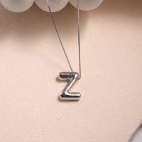Simple Style Classic Style Letter Copper Silver Plated Pendant Necklace In Bulk sku image 26