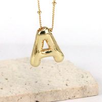 Simple Style Classic Style Letter Copper 18k Gold Plated Pendant Necklace In Bulk sku image 2