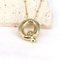 Simple Style Classic Style Letter Copper 18k Gold Plated Pendant Necklace In Bulk sku image 17