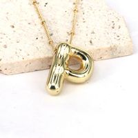 Simple Style Classic Style Letter Copper 18k Gold Plated Pendant Necklace In Bulk sku image 1
