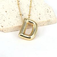 Simple Style Classic Style Letter Copper 18k Gold Plated Pendant Necklace In Bulk sku image 5
