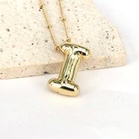 Simple Style Classic Style Letter Copper 18k Gold Plated Pendant Necklace In Bulk sku image 10