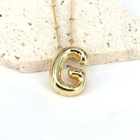 Simple Style Classic Style Letter Copper 18k Gold Plated Pendant Necklace In Bulk sku image 8