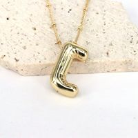 Simple Style Classic Style Letter Copper 18k Gold Plated Pendant Necklace In Bulk sku image 11