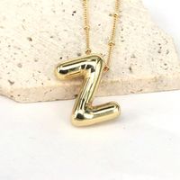 Simple Style Classic Style Letter Copper 18k Gold Plated Pendant Necklace In Bulk sku image 26