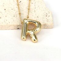 Simple Style Classic Style Letter Copper 18k Gold Plated Pendant Necklace In Bulk main image 6