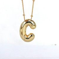 Simple Style Classic Style Letter Copper 18k Gold Plated Pendant Necklace In Bulk main image 4