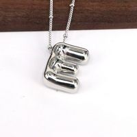 Hip-hop Simple Style Classic Style Letter Copper Silver Plated Pendant Necklace In Bulk main image 9