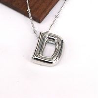 Hip-hop Simple Style Classic Style Letter Copper Silver Plated Pendant Necklace In Bulk main image 7