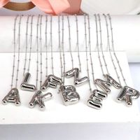 Hip-hop Simple Style Classic Style Letter Copper Silver Plated Pendant Necklace In Bulk main image 1