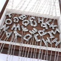 Hip-hop Simple Style Classic Style Letter Copper Silver Plated Pendant Necklace In Bulk main image 10