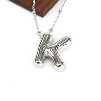 Hip-hop Simple Style Classic Style Letter Copper Silver Plated Pendant Necklace In Bulk sku image 10