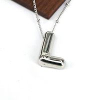 Hip-hop Simple Style Classic Style Letter Copper Silver Plated Pendant Necklace In Bulk sku image 11