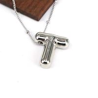 Hip-hop Simple Style Classic Style Letter Copper Silver Plated Pendant Necklace In Bulk sku image 19