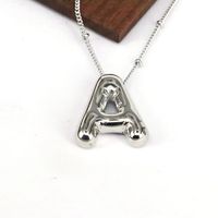 Hip-hop Simple Style Classic Style Letter Copper Silver Plated Pendant Necklace In Bulk sku image 1