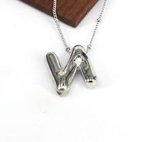 Hip-hop Simple Style Classic Style Letter Copper Silver Plated Pendant Necklace In Bulk sku image 13