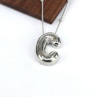 Hip-hop Simple Style Classic Style Letter Copper Silver Plated Pendant Necklace In Bulk sku image 2