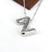 Hip-hop Simple Style Classic Style Letter Copper Silver Plated Pendant Necklace In Bulk sku image 24