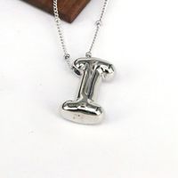 Hip-hop Simple Style Classic Style Letter Copper Silver Plated Pendant Necklace In Bulk sku image 8