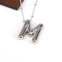 Hip-hop Simple Style Classic Style Letter Copper Silver Plated Pendant Necklace In Bulk sku image 12