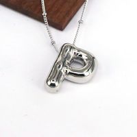 Hip-hop Simple Style Classic Style Letter Copper Silver Plated Pendant Necklace In Bulk sku image 15