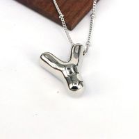 Hip-hop Simple Style Classic Style Letter Copper Silver Plated Pendant Necklace In Bulk sku image 23