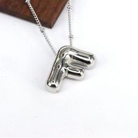 Hip-hop Simple Style Classic Style Letter Copper Silver Plated Pendant Necklace In Bulk sku image 5