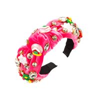 Simple Style Christmas House Christmas Tree Snowflake Cloth Inlay Glass Hair Band main image 9