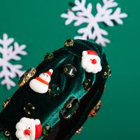 Classic Style Christmas Tree Santa Claus Snowman Cloth Inlay Glass Drill Hair Band main image 6