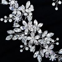 Elegant Lady Flower Artificial Crystal Artificial Pearl Rhinestone Hair Band main image 4