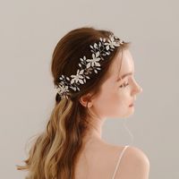 Elegant Classic Style Flower Artificial Crystal Rhinestone Hair Band Hairpin main image 1