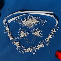 Elegant Classic Style Flower Artificial Crystal Rhinestone Hair Band Hairpin main image 5