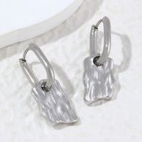 1 Pair Simple Style Streetwear Geometric Polishing Plating Stainless Steel 18K Gold Plated Drop Earrings main image 5