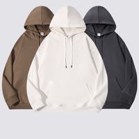 Unisexo Sudadera Manga Larga Sudaderas Unisex Bolsillo Básico Color Sólido main image 4