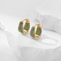 1 Pair Sweet Colorful Plating Inlay Copper Zircon Gold Plated Earrings sku image 1